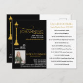 ランプポストエステ実在ートフットボールカレンダー ポストカード (正面/裏面)