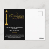 ランプポストエステ実在ートフットボールカレンダー ポストカード (裏面)