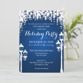 ランプポストスパークルホリデーパーティ企業の 招待状 (スタンド正面)