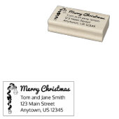 ランプポストライトガーランドメリークリスマスホリデー ラバースタンプ (押印)