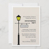 ランプポスト引っ越し祝いパーティーパーティー 招待状 (正面)