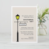 ランプポスト引っ越し祝いパーティーパーティー 招待状 (スタンド正面)