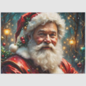 ランプライトレーンのデコパージュのサンタクロース 薄葉紙 (正面)