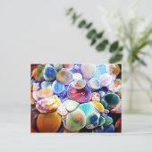 ランプワークボロガラス水中水中競技はがき ポストカード (スタンド正面)