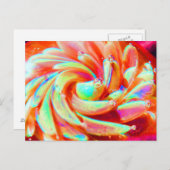 ランプワークボロレインボーガラスパステルアートハガキ ポストカード (正面/裏面)