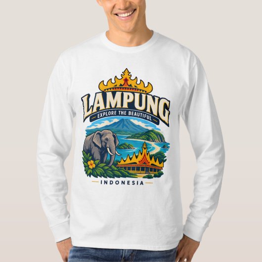 ランプン島の美を探索しよう Tシャツ (正面)
