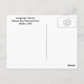 ランプーグ氷河、氷河ベイ国立公園 ポストカード (裏面)