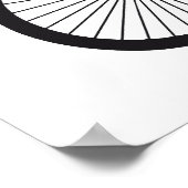 ランプ付き古い自転車,花籠,鳥,木 ポスター (角)