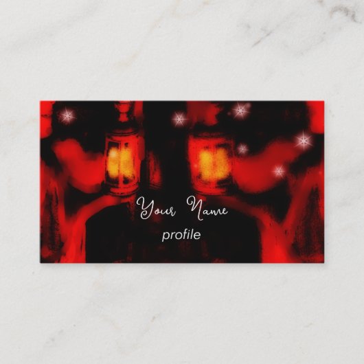 ランプ付き姉妹 名刺 (正面)