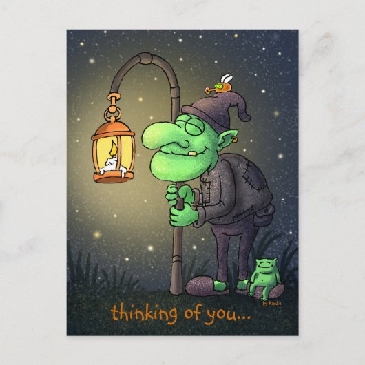 ランプ格言グリーティングカード ポストカード (正面)