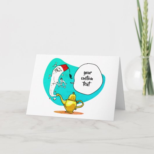 ランプ漫画のジニおもしろいー カード (正面)