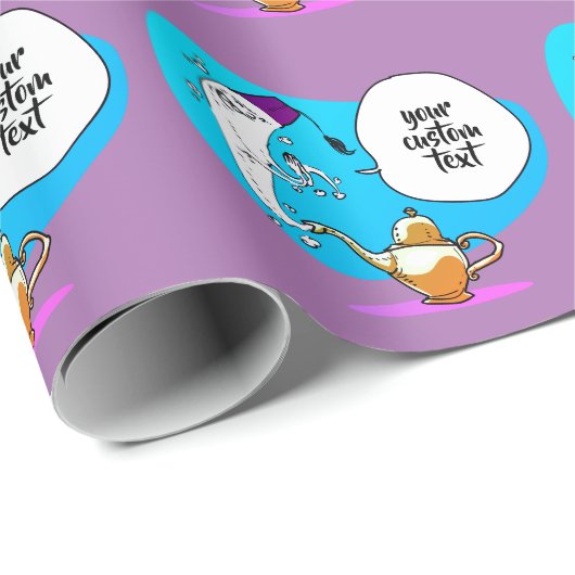 ランプ漫画のジニおもしろいー ラッピングペーパー (ロールコーナー)