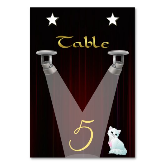 ランプ テーブルナンバー (正面)