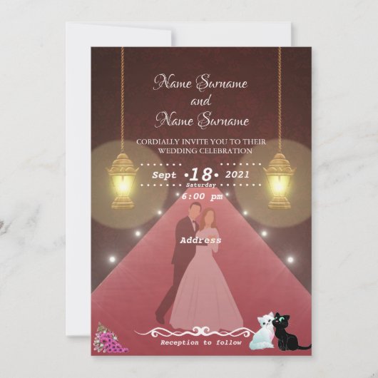 ランプ 招待状 (正面)