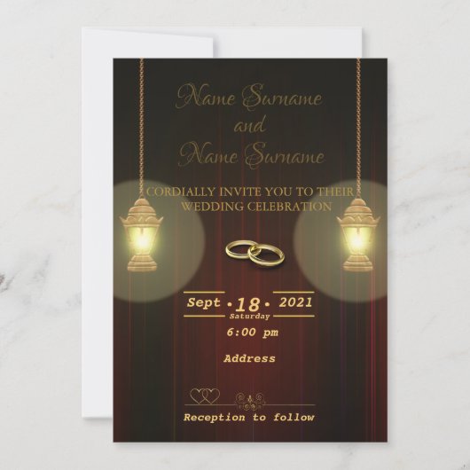 ランプ 招待状 (正面)