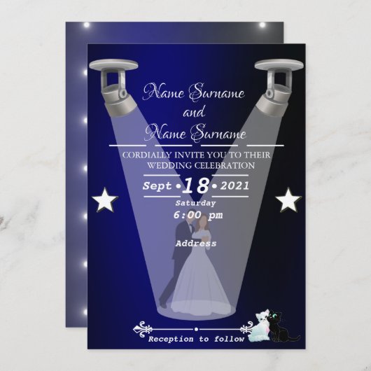 ランプ 招待状 (正面/裏面)