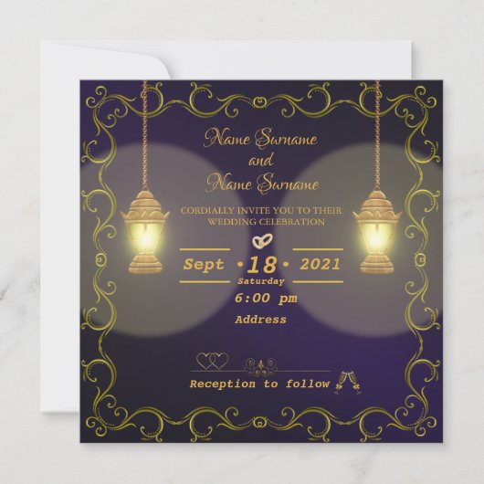 ランプ 招待状 (正面)