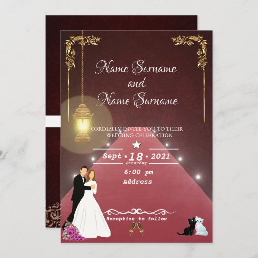 ランプ 招待状 (正面/裏面)