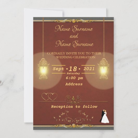 ランプ 招待状 (正面)