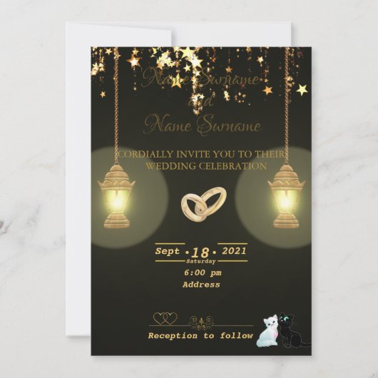 ランプ 招待状 (正面)