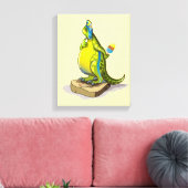 ランベオサウルスは重量計で立っている。 キャンバスプリント (インサイチュ (リビング))