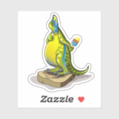 ランベオサウルスは重量計で立っている。 シール (シート)