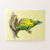 ランベオサウルスは重量計で立っている。 ジグソーパズル (横)