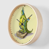 ランベオサウルスは重量計で立っている。 壁時計 (傾斜)