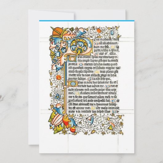 ランベス王宮文庫の写本のファクシミリ ノートカード (正面)