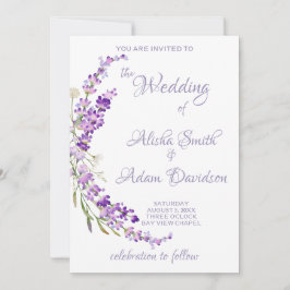 ランベンダーブーケ結婚式招待状 招待状