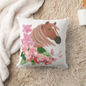 ランポートレート付き馬開花 クッション (ブランケット)