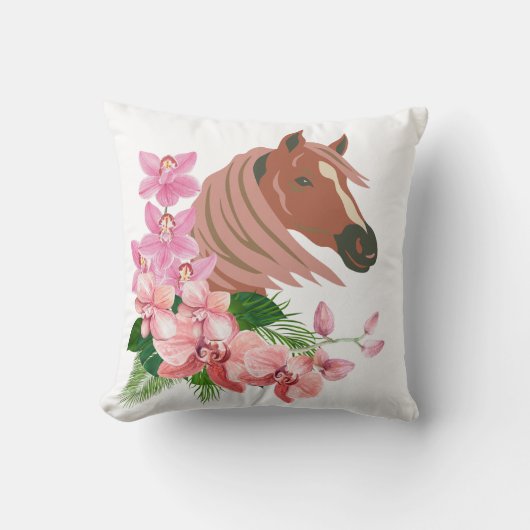 ランポートレート付き馬開花 クッション (正面)