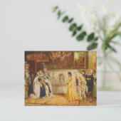 ランメルズによる『王様ジェームズの宮廷に立つポカホンタス』 ポストカード (スタンド正面)