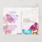 ランモダンスタイリッシュス卒業招待状 ポストカード (裏面)