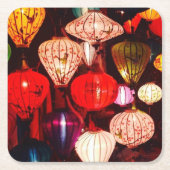 ラン中国のタンズアットナイト スクエアペーパーコースター (正面)