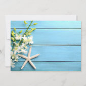 ラン付きスターフィッシュ結婚式招待状 招待状 (裏面)