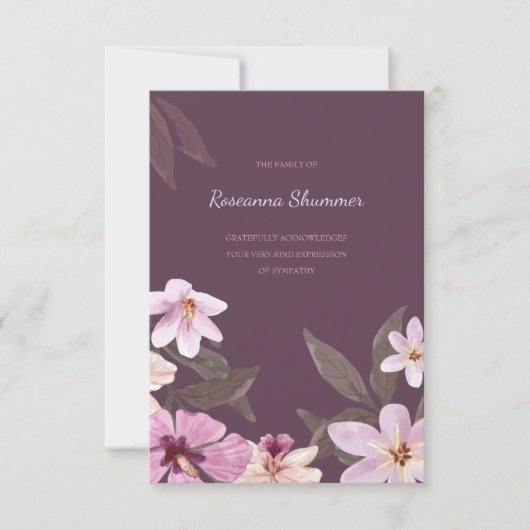 ラン悔やみや弔慰サンキューカード サンキューカード (正面)