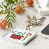 ラン栽培 キーホルダー (側面)