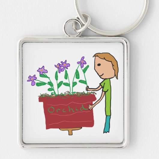 ラン栽培 キーホルダー (正面)