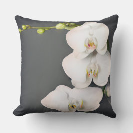 ラン科(白い蘭) クッション