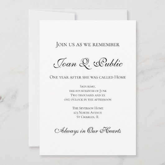 ラン花と白死回記念 招待状 (裏面)