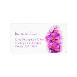 ラン花結婚の返信住所 シール