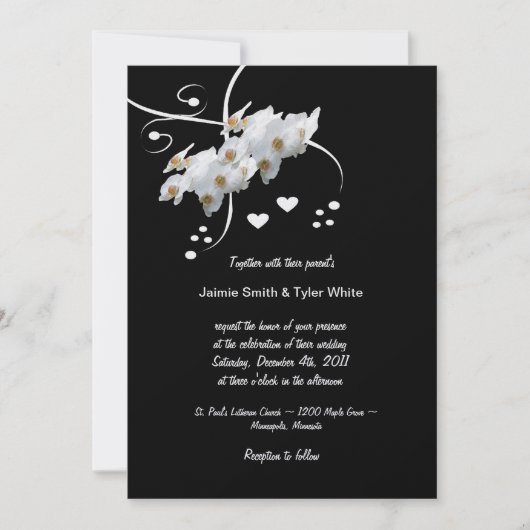 ラン&スワールズ結婚式招待状 招待状 (正面)