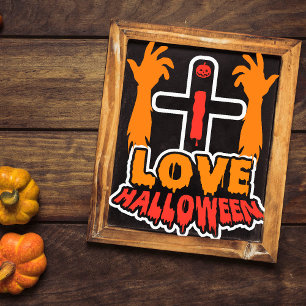 ラヴおもしろいハロウィーン不気味ゾンビハンド ポスター