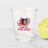 ラヴおもしろいハート写真 ショットグラス (正面)