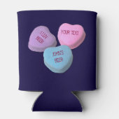 ラヴおもしろいビアキャンディハートカスタム文字 缶クーラー (裏面)