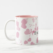 ラヴかわいらしハートパーソナライズされた花嫁 ツートーンマグカップ (左)