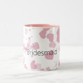 ラヴかわいらしハートパーソナライズされた花嫁 ツートーンマグカップ (中央)