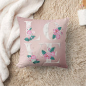 ラヴかわいらしホワイトピンクフローラ クッション (ブランケット)