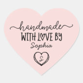ラヴで手作りモノグラムカスタムハートシール ハートシール (正面)